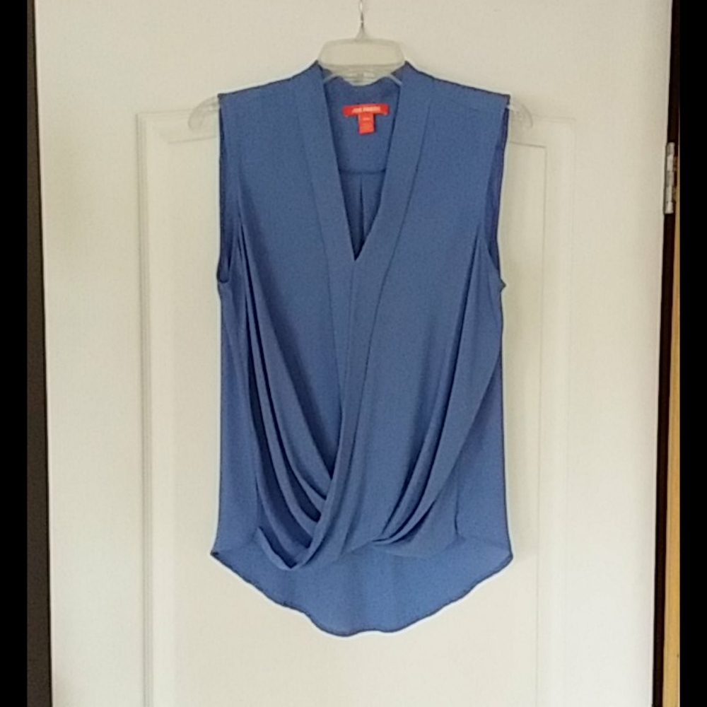 Joe fresh sleeveless, vneck, draped blouse